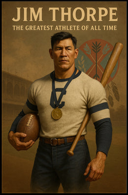 Jim Thorpe Legendary Sports Icon Poster