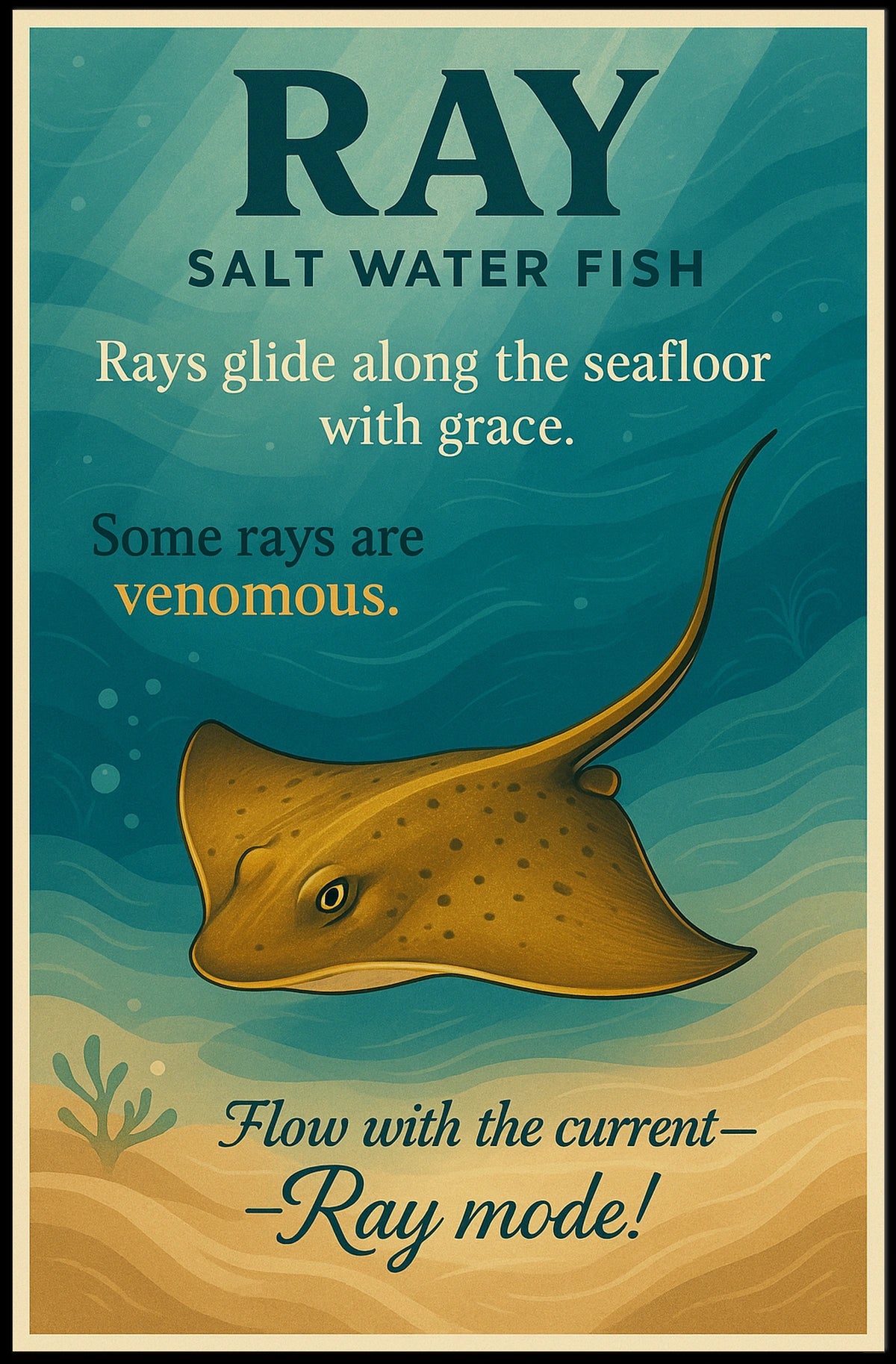 Rays Graceful Sea Dwellers Poster