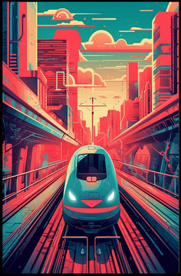 Futuristic Train Journey Poster