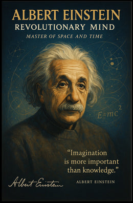 Einstein's Revolutionary Mind: Timeless Science Art Poster