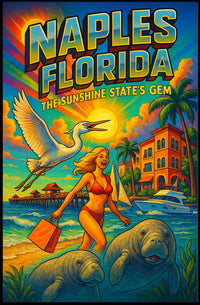 Naples, Florida The Sunshine States Gem Poster