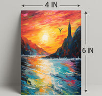 Radiant Sunset Over The Sea Poster