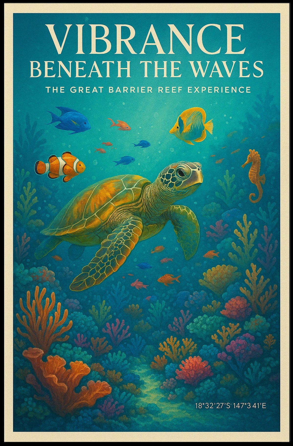 Vibrance Beneath the Waves Poster