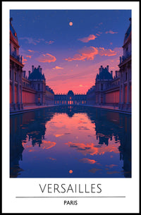 Versailles Sunset: Artistic Palace in Cultural or Heritage Poster