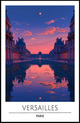 Versailles Sunset: Artistic Palace in Cultural or Heritage Poster