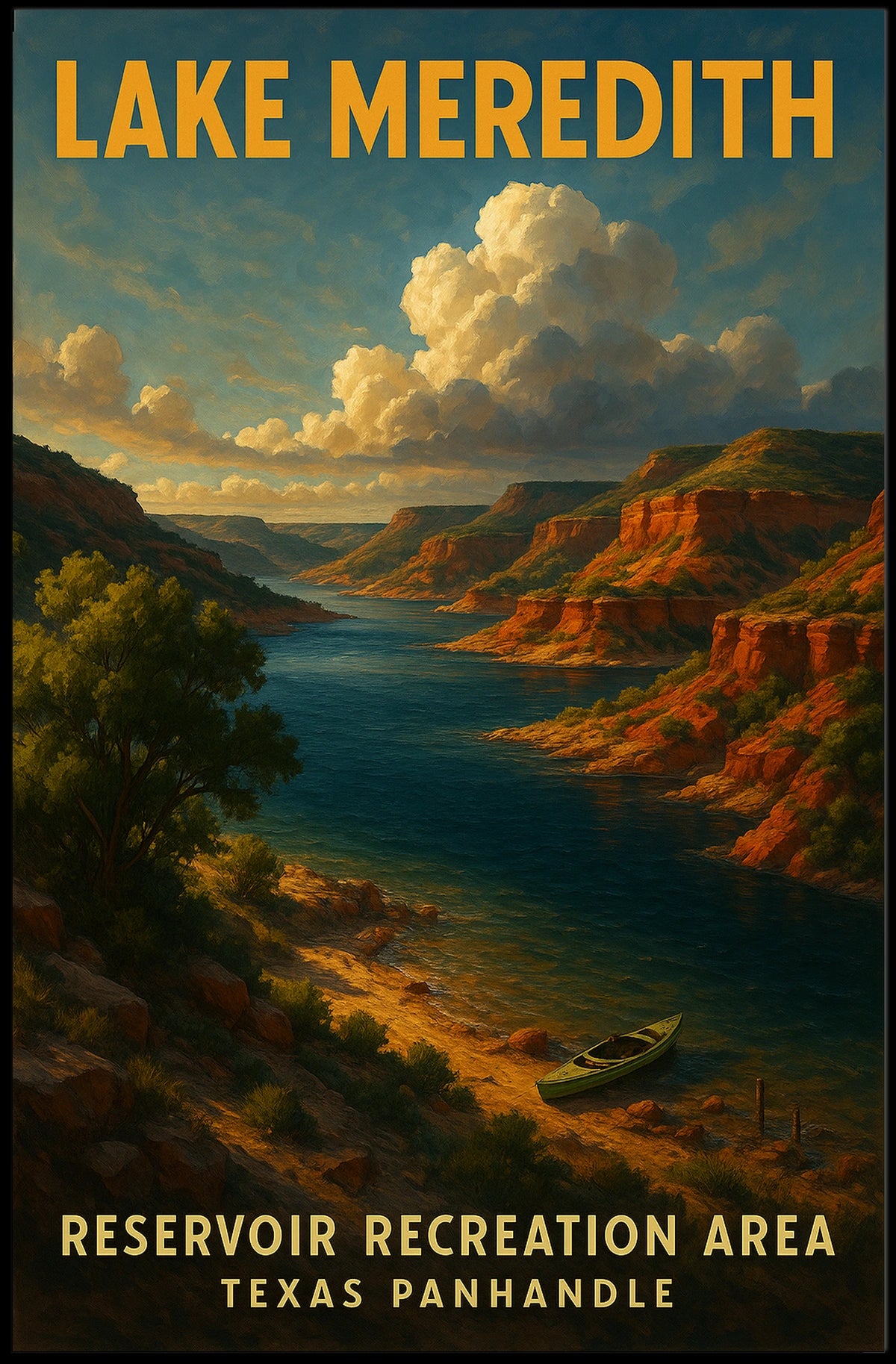 Lake Meredith Reservoir Recreation Poster