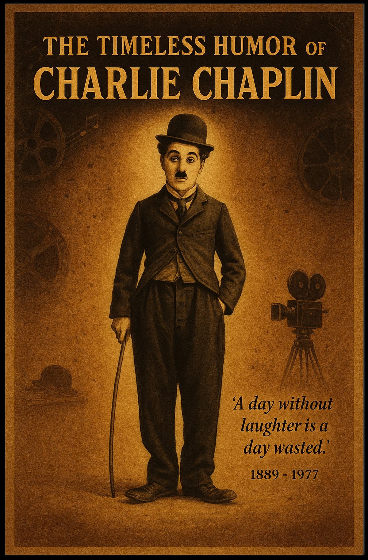 The Timeless Humor Of Charlie Chaplin Poster