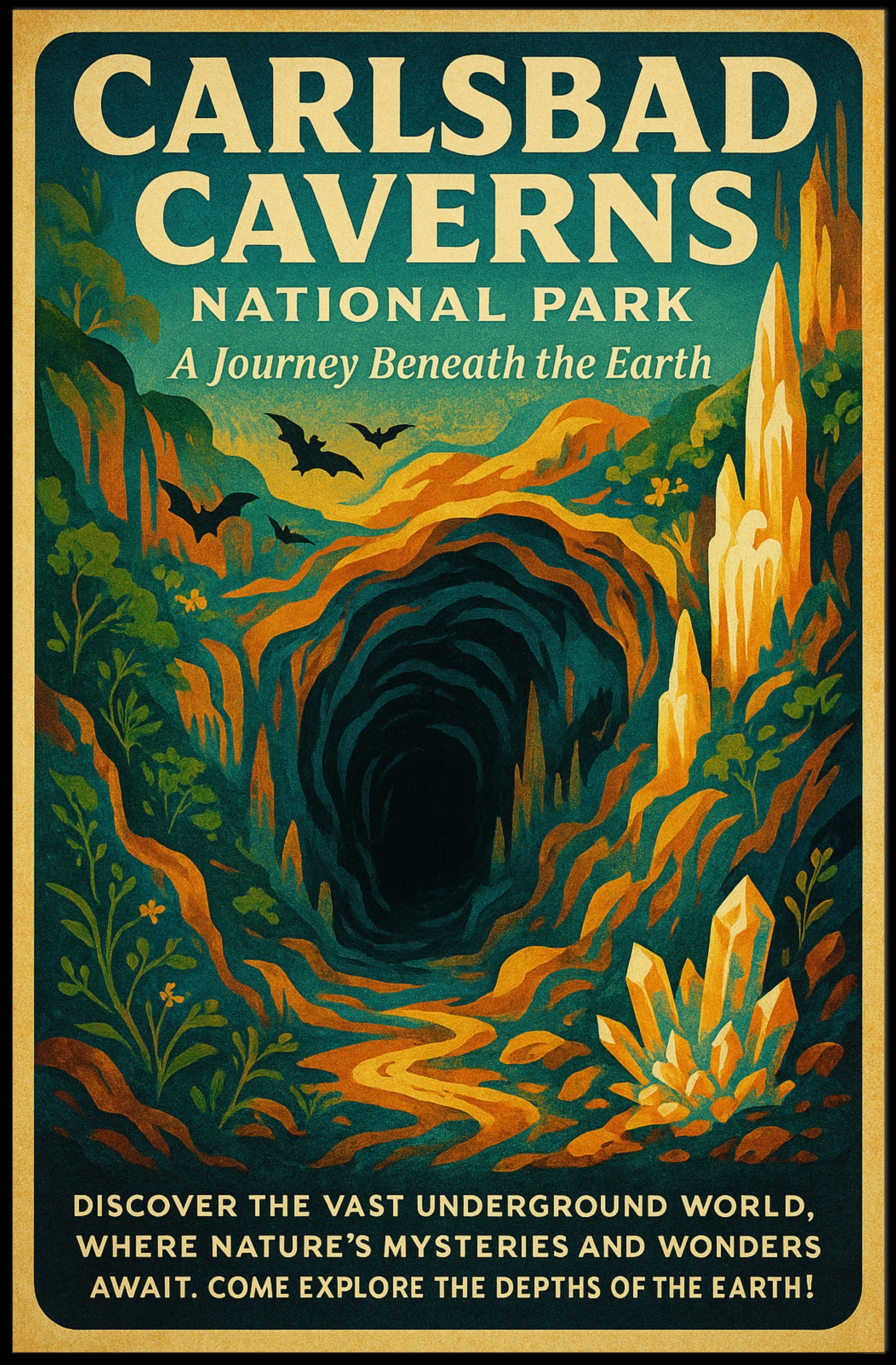 Carlsbad Caverns Adventure Wall Art Print