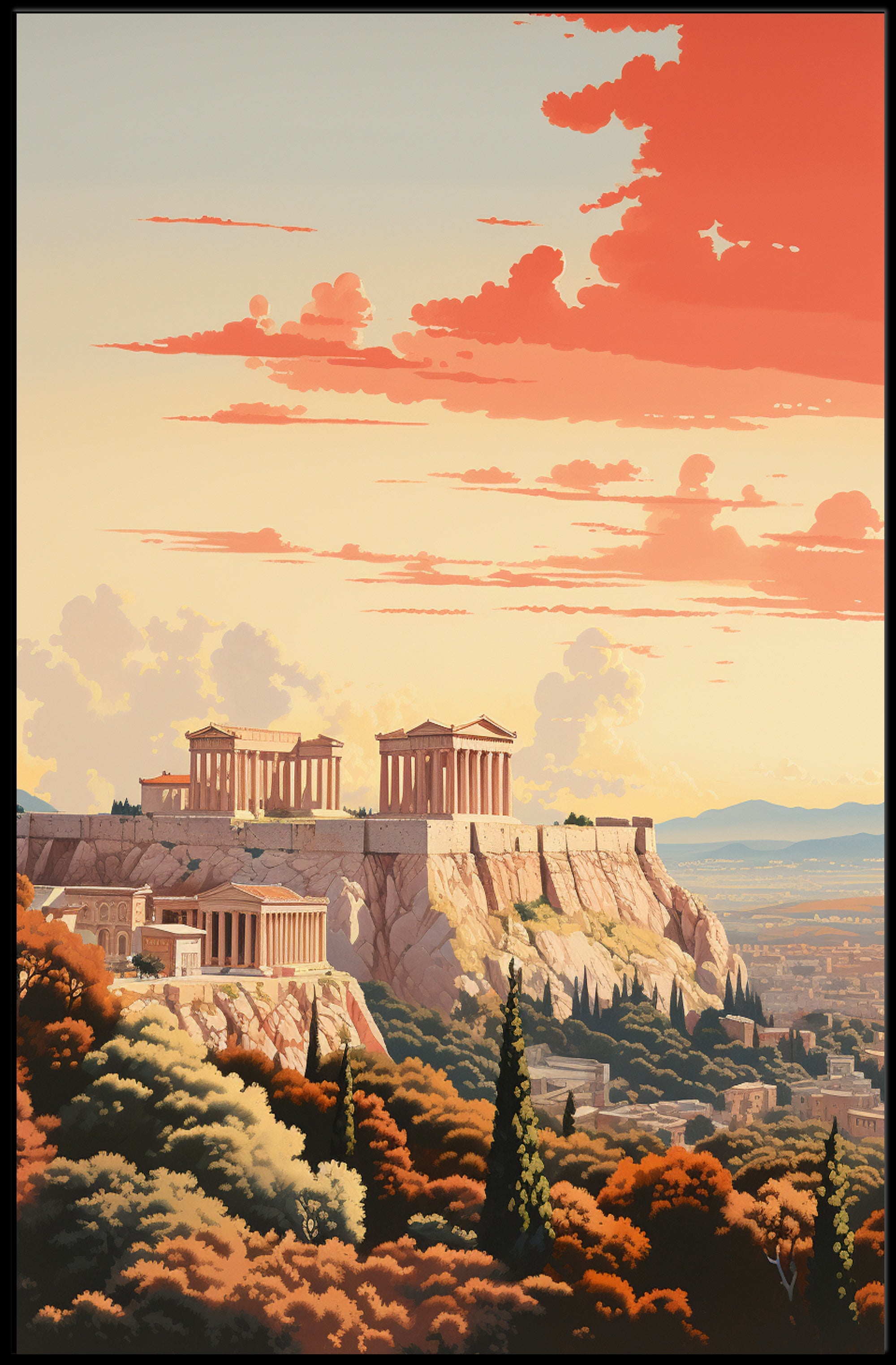 Acropolis at Dawn: Athens Cultural Heritage Poster