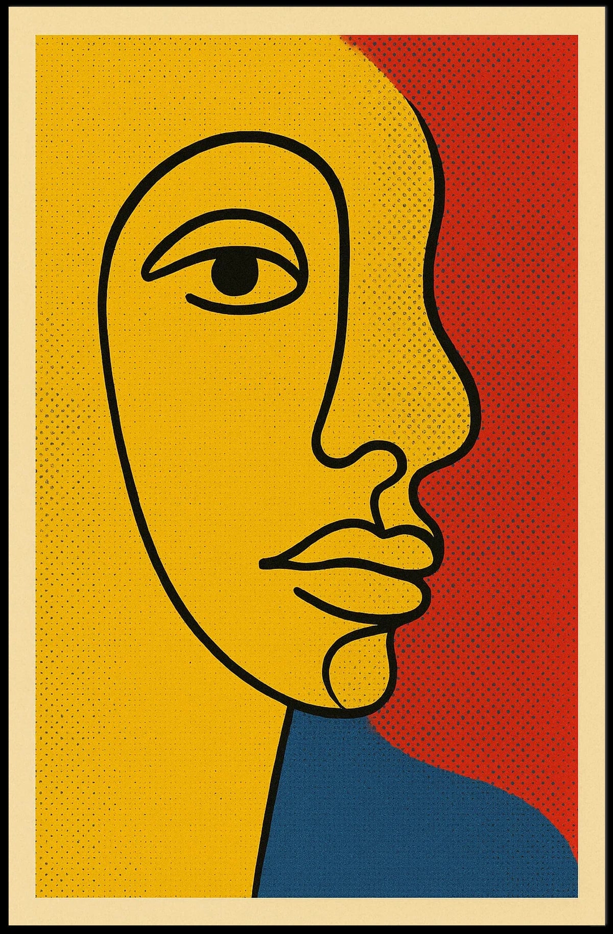 Vibrant Abstract Portrait Poster