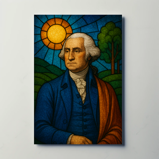 George Washington Stained Glass Tribute Poster