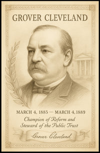 Grover Cleveland 22nd President Sketch Poster Art Print for Home Decor PosterGoat