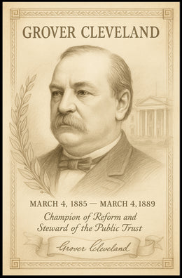 Grover Cleveland 22nd President Sketch Poster Art Print for Home Decor PosterGoat