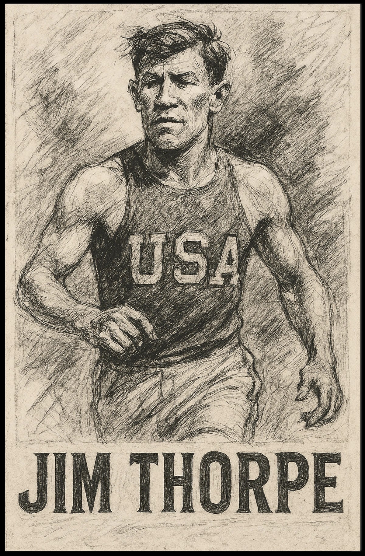 Jim Thorpe Athletic Legend Poster