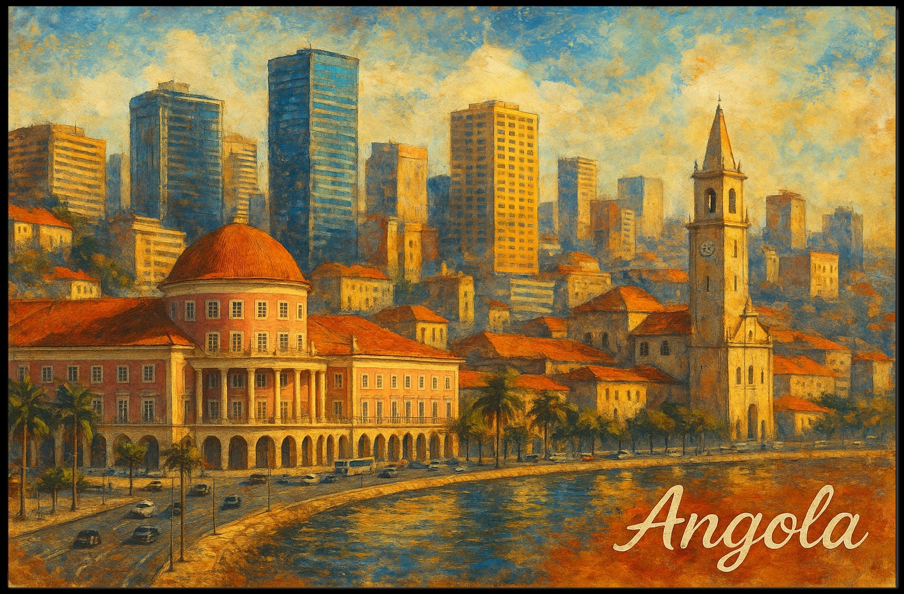 Angola Cityscape Poster