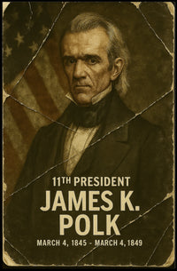 James K. Polk 11th President of the United States Damaged Photograph Poster