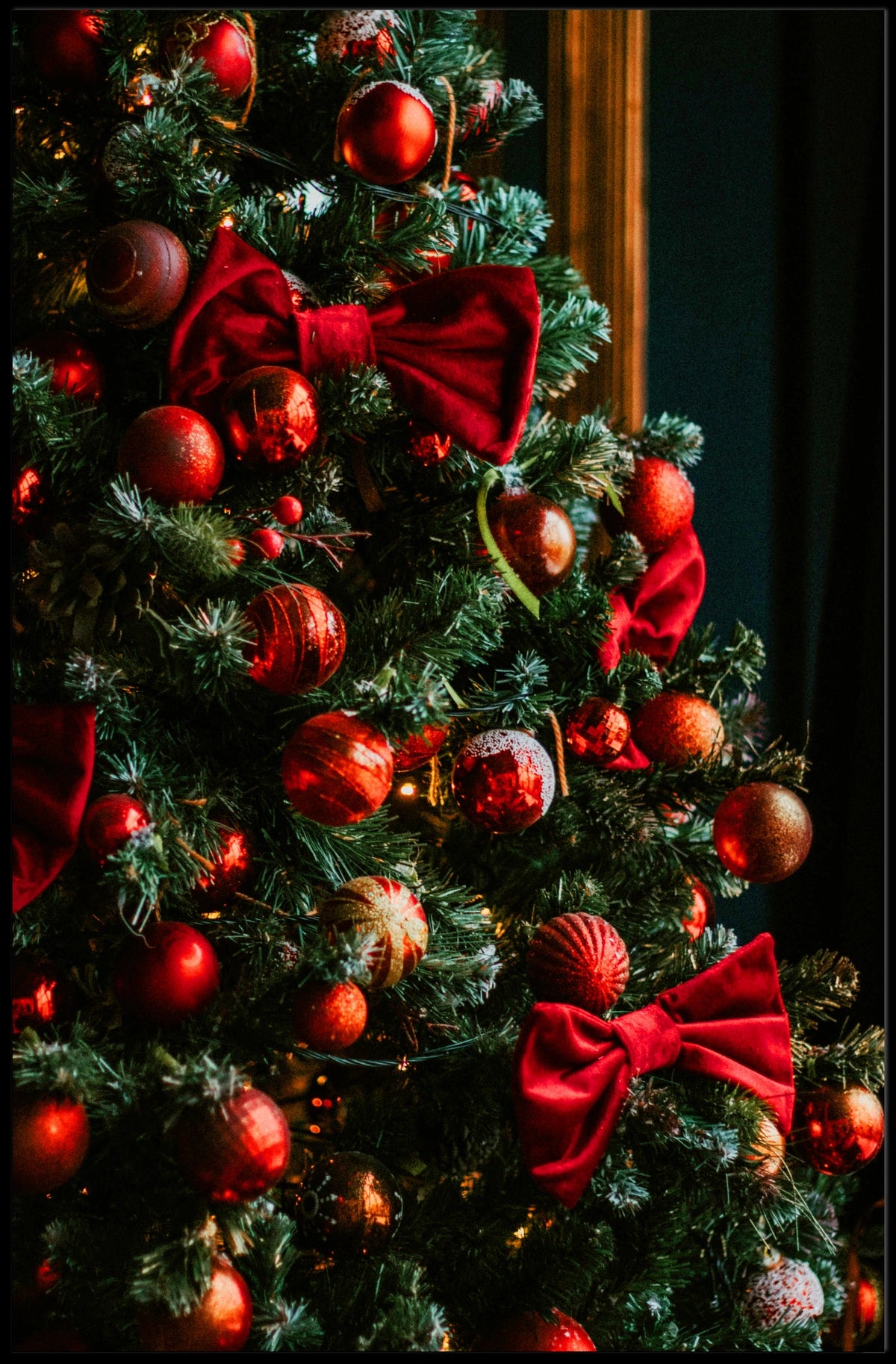 Festive Christmas Tree Close-Up Classic Holiday Poster