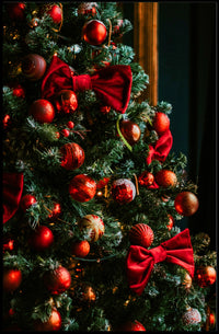 Festive Christmas Tree Close-Up Classic Holiday Poster