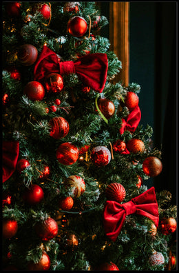 Festive Christmas Tree Close-Up Classic Holiday Poster