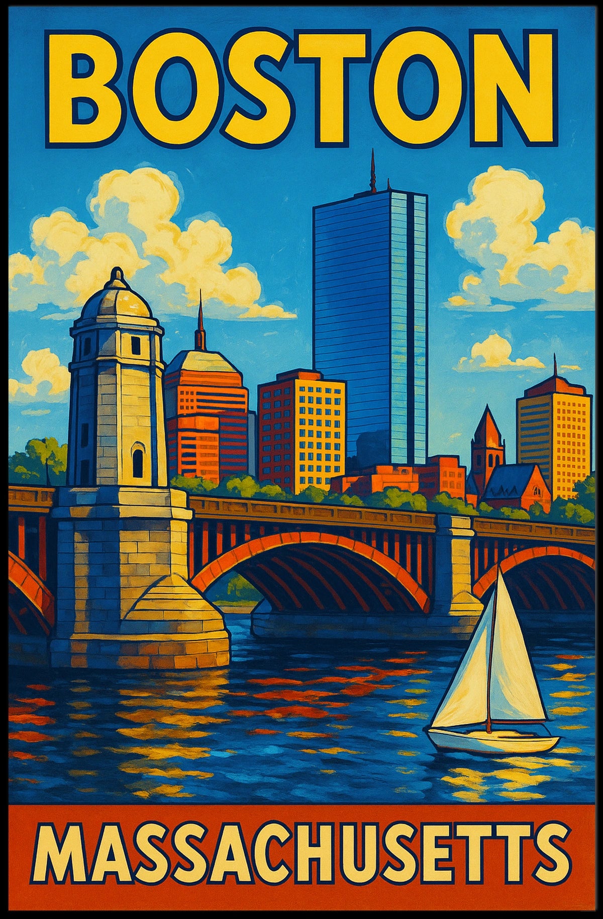 Boston Skyline Poster