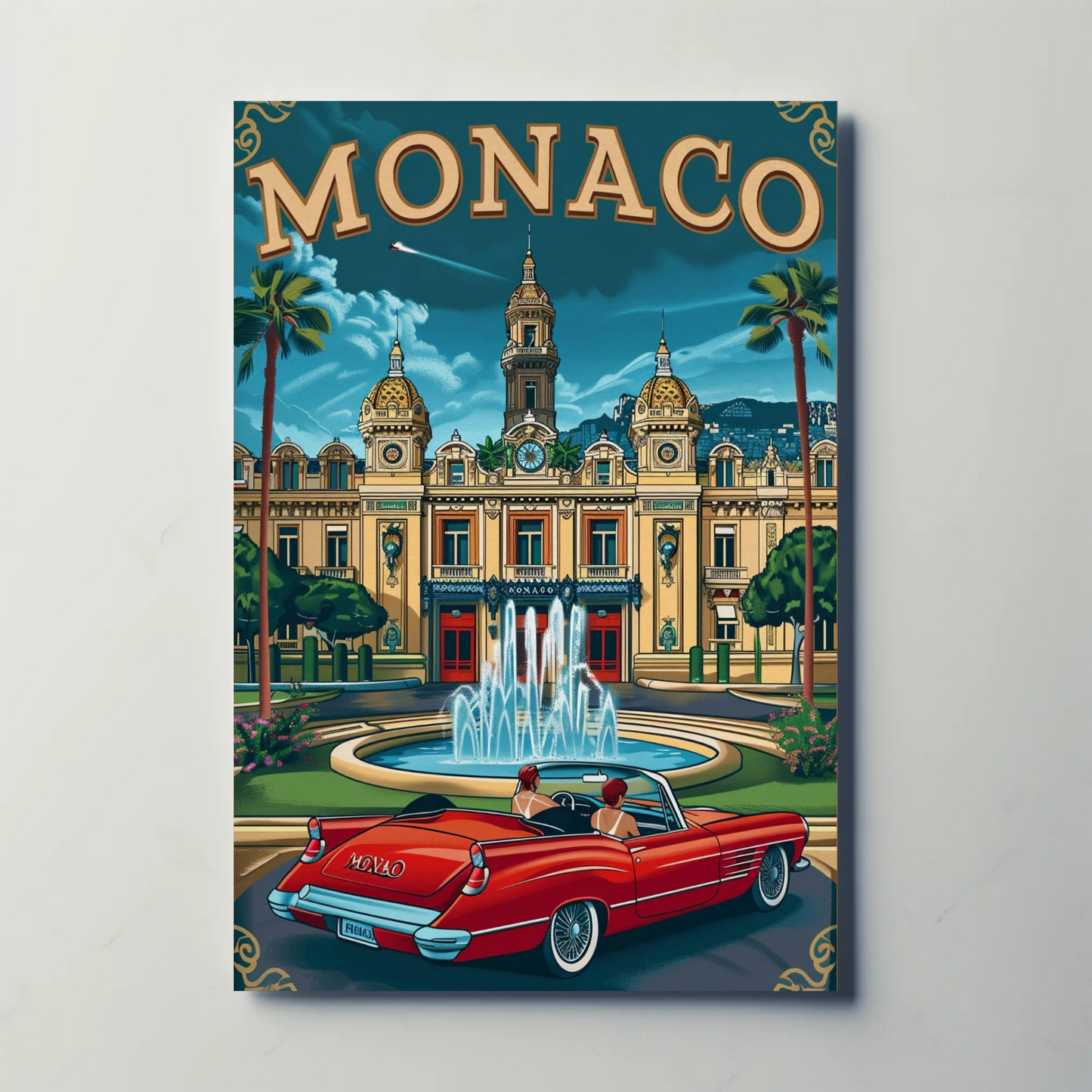 Elegant Monaco Vintage Poster