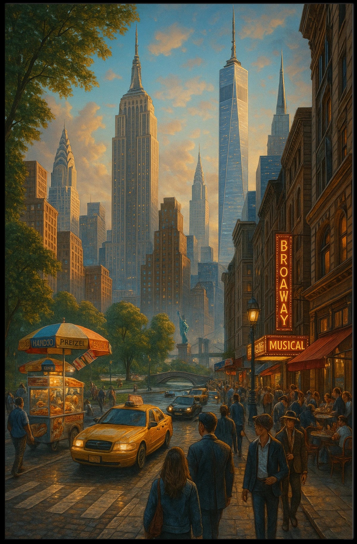 City Lights and Dreams Poster