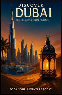 Discover Dubai A Fusion of Innovation and Tradition Description Poster