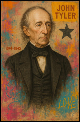John Tyler Presidential Portrait Modern Art Poster