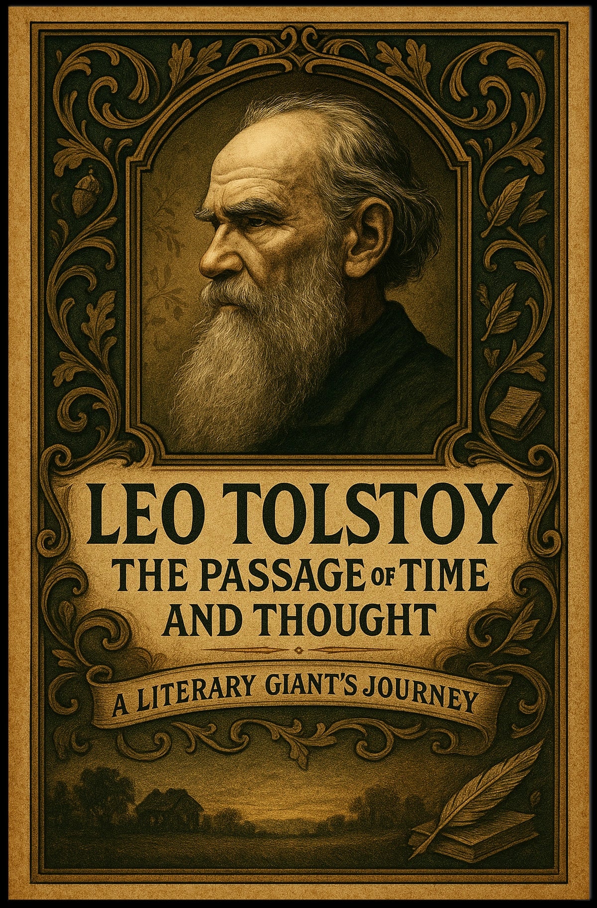 Leo Tolstoy The Passage of Time and Thought Poster