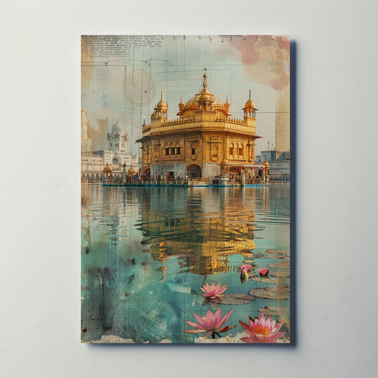 Vintage Travel Poster - Golden Temple, India