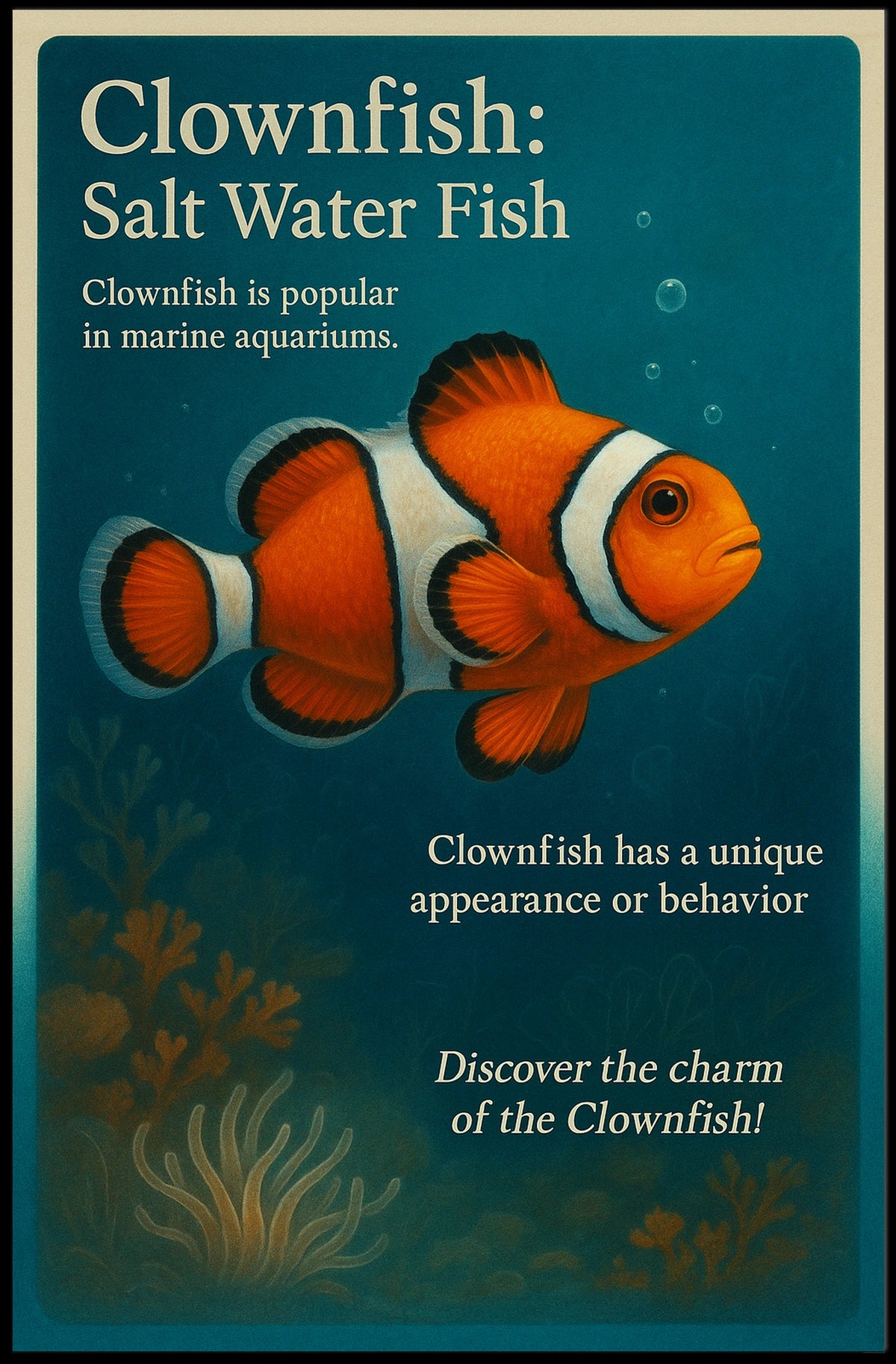 Discover The Charm Of The Clownfish Poster