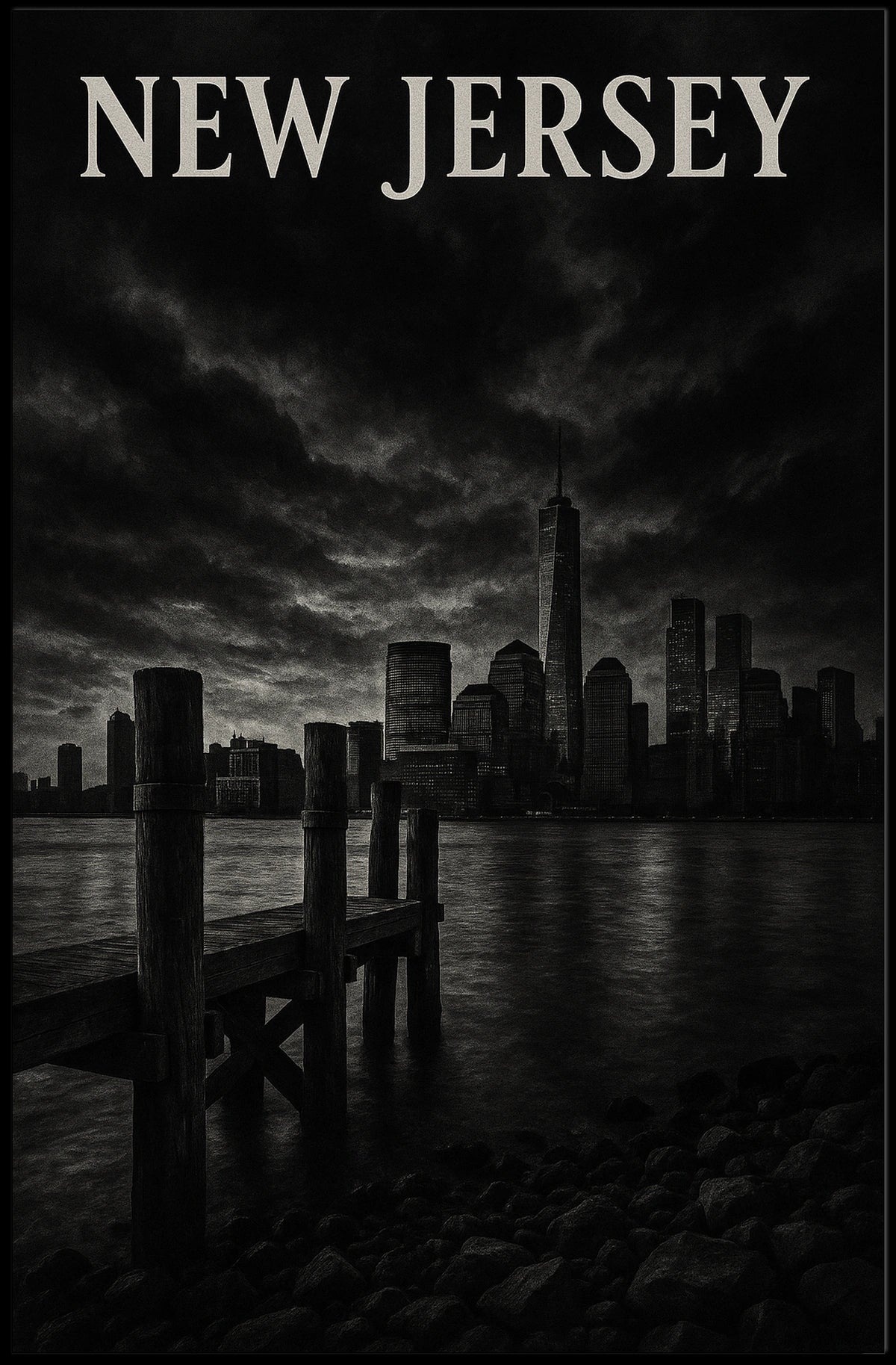 New Jersey Skyline Poster