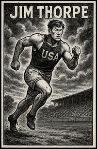 Jim Thorpe Legendary Athlete Poster