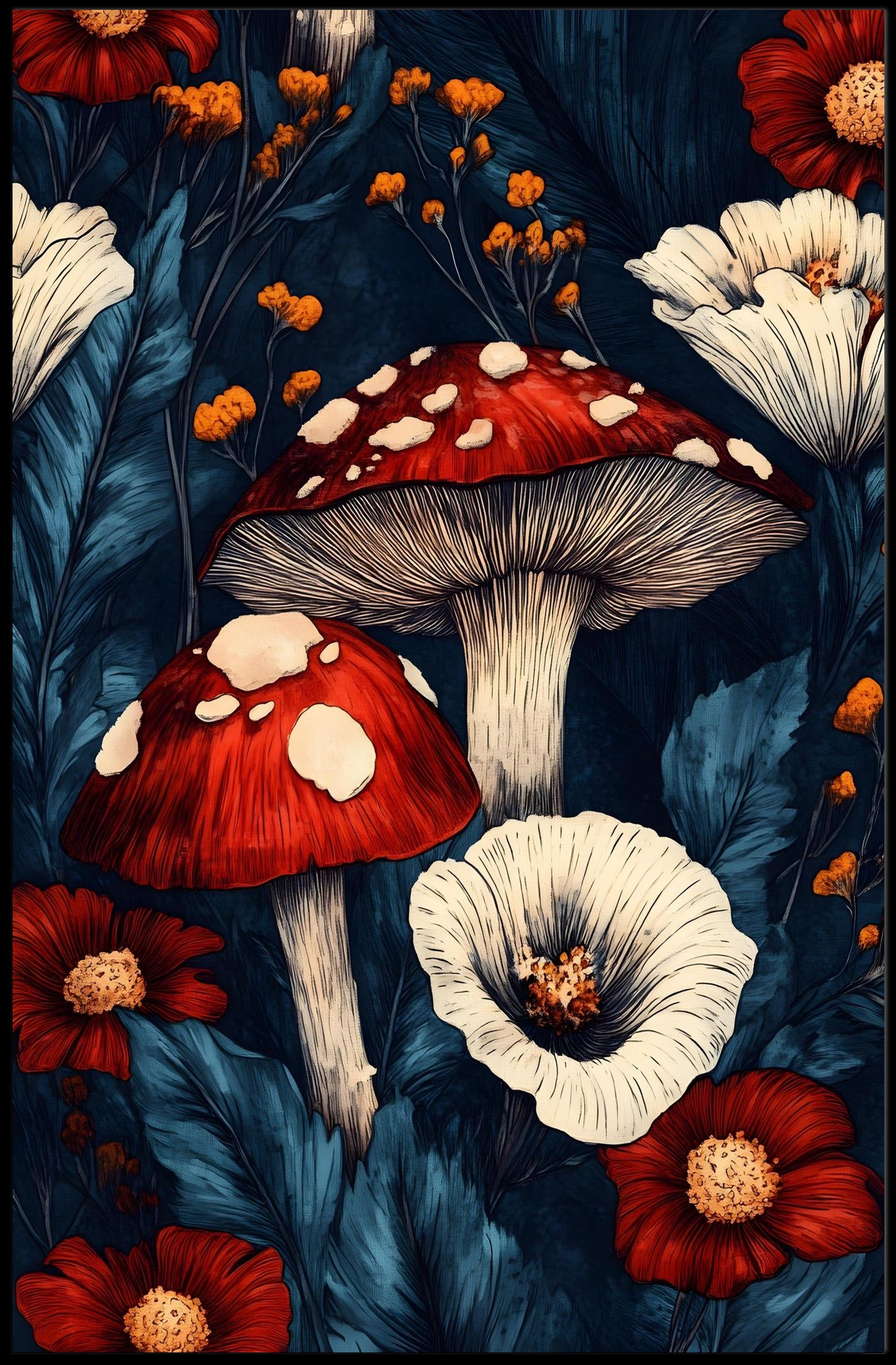 Enchanted Forest Flora Wall Art Print