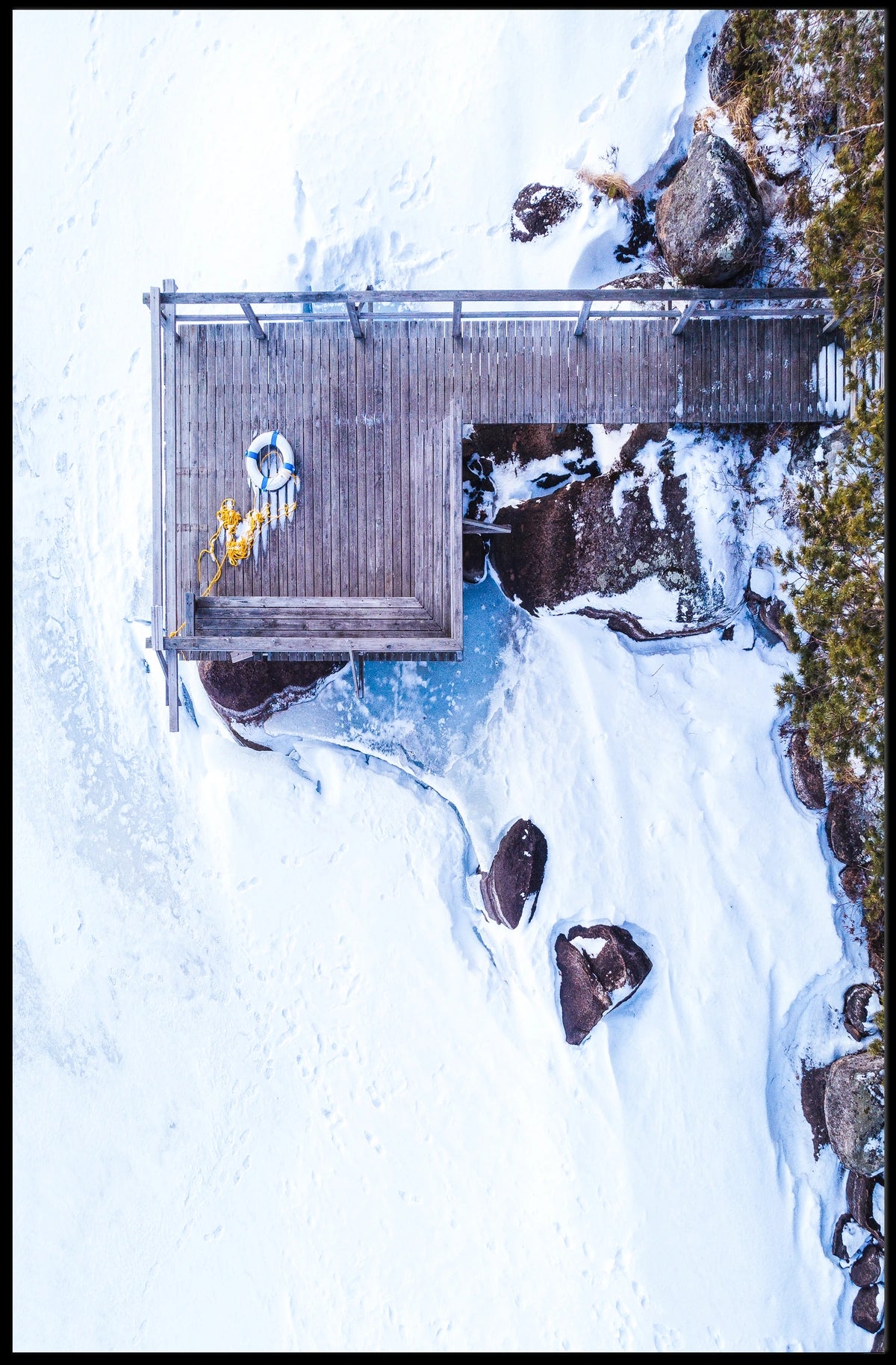 Winter Serenity From Above Poster
