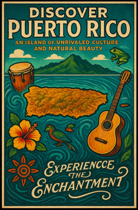 Discover Puerto Rico Vintage Travel Poster PosterGoat