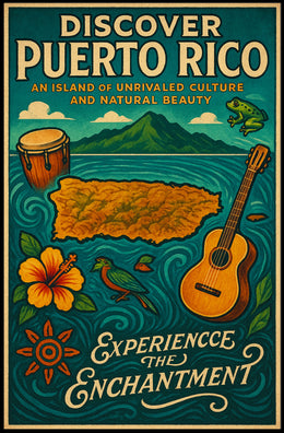 Discover Puerto Rico Vintage Travel Poster PosterGoat