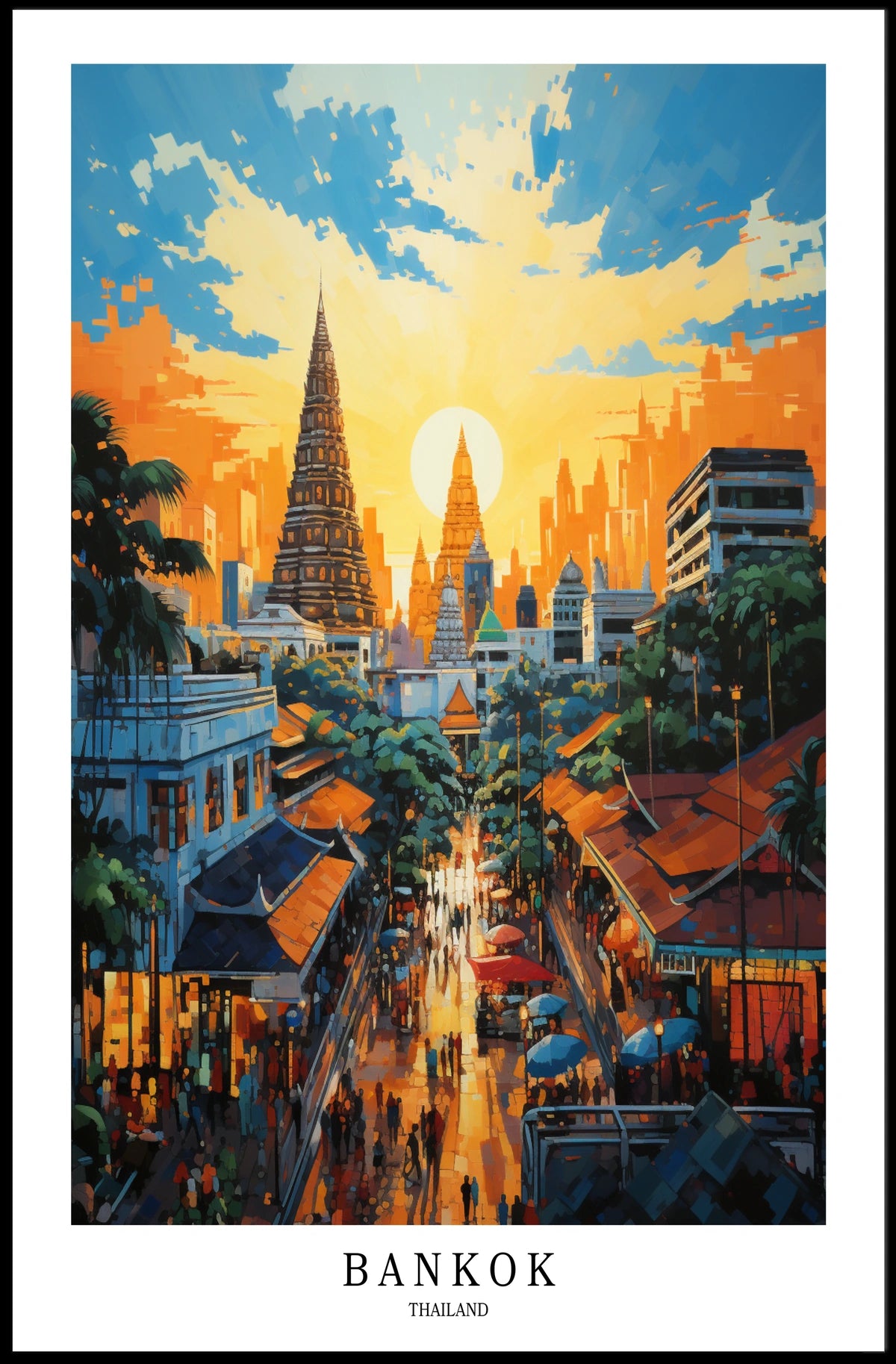 Bangkok A Vibrant Cityscape Poster