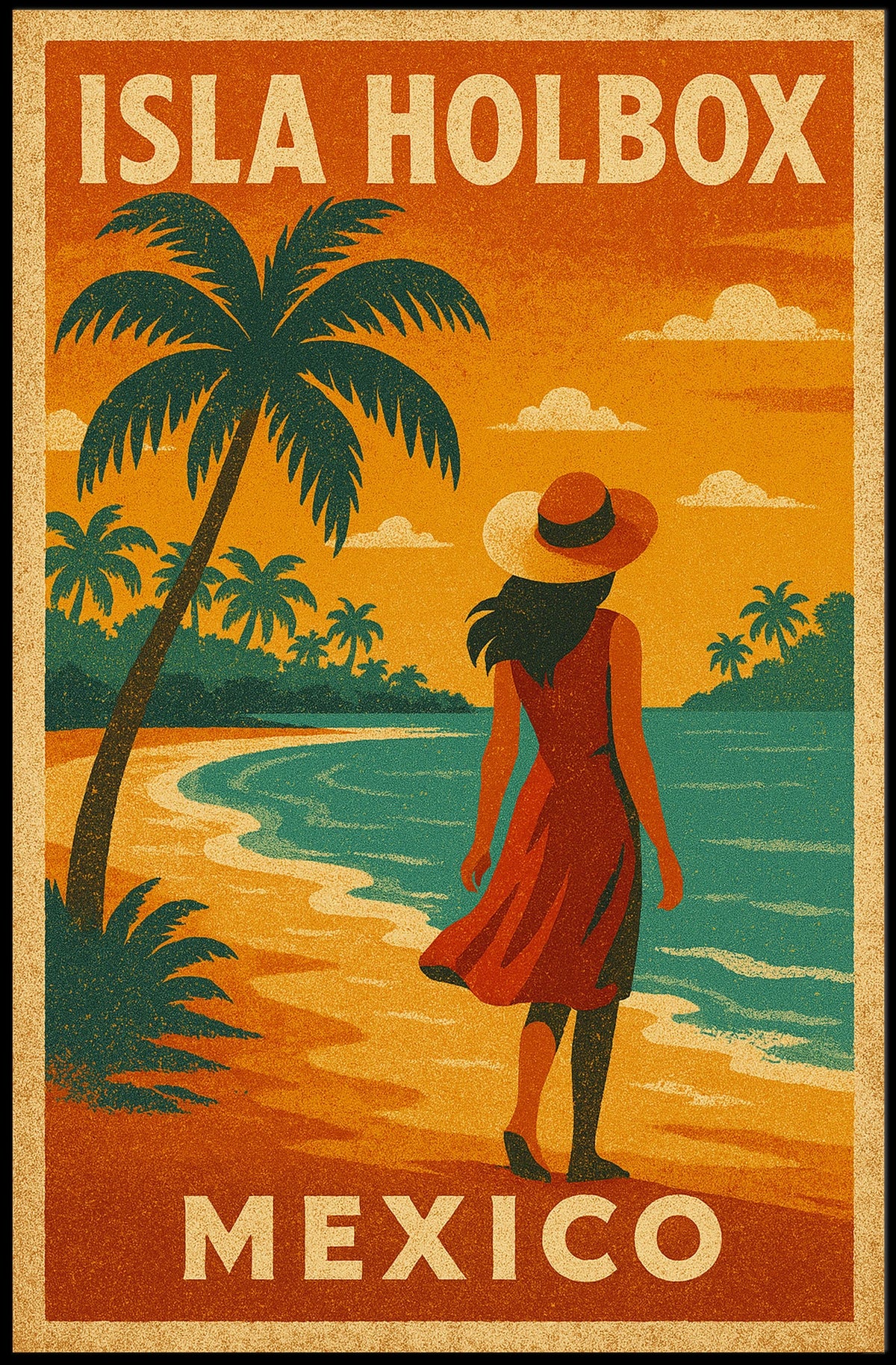 Isla Holbox Travel Poster
