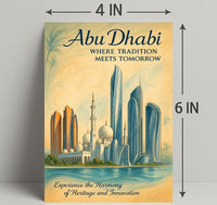 Abu Dhabi Elegance: Tradition Meets Tomorrow Cityscape Poster