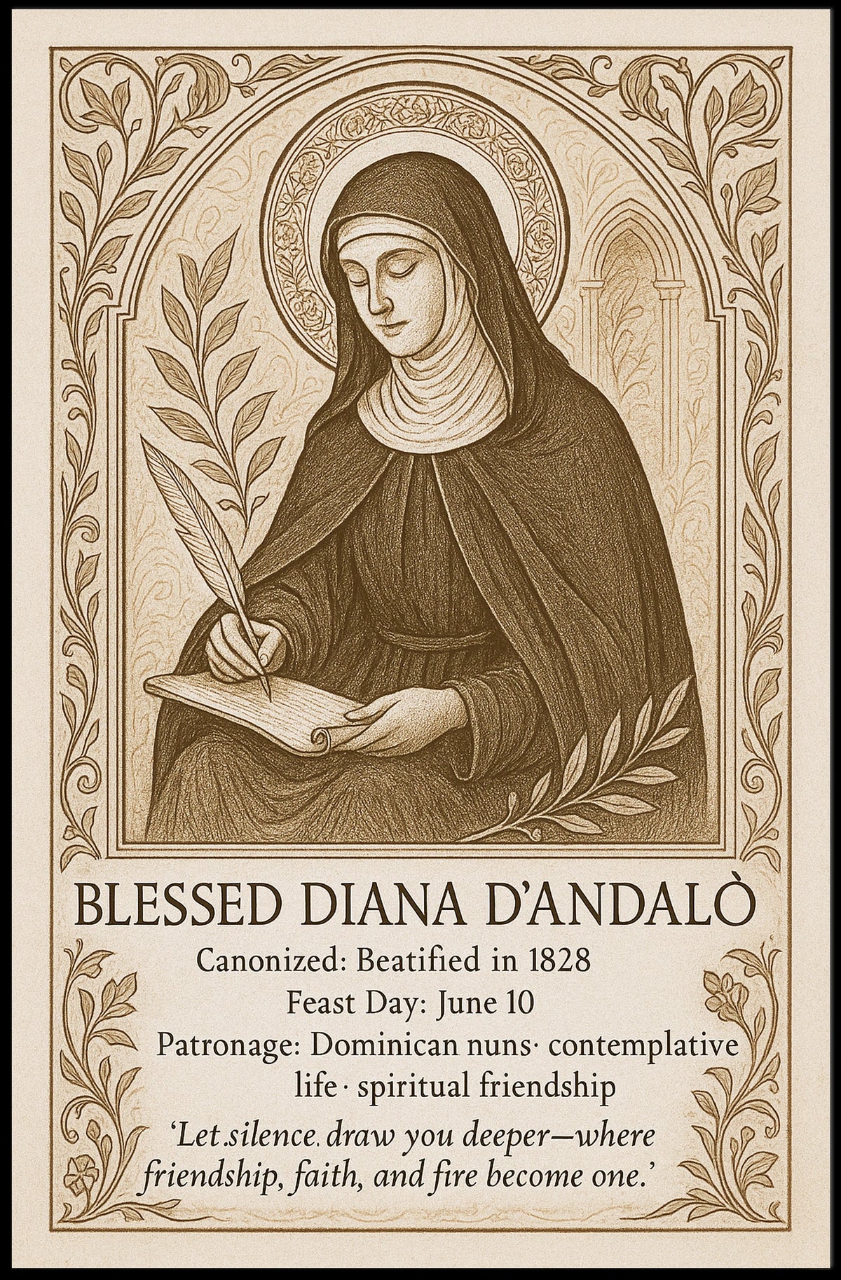 Blessed Diana d'Andalò Poster