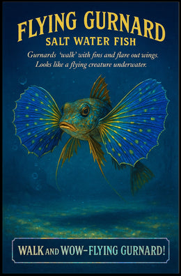 Flying Gurnard Salt Water Fish Poster