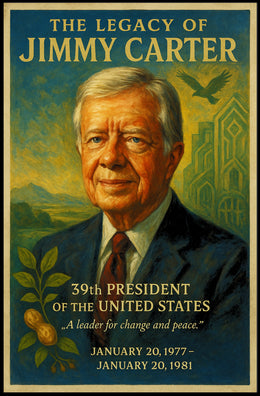 Jimmy Carter 39th President Wall Art Print PosterGoat