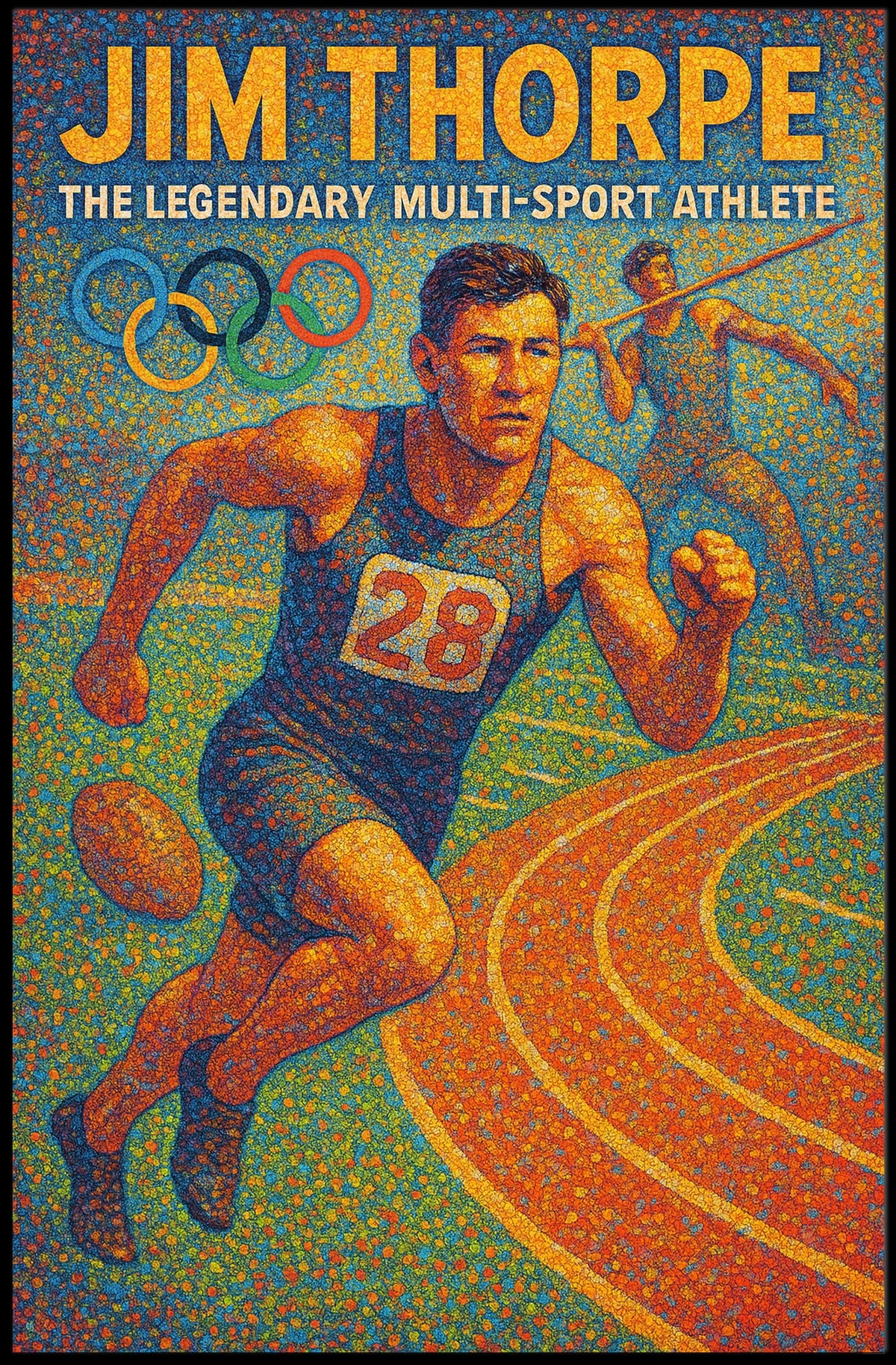 Jim Thorpe Legendary Athlete Poster