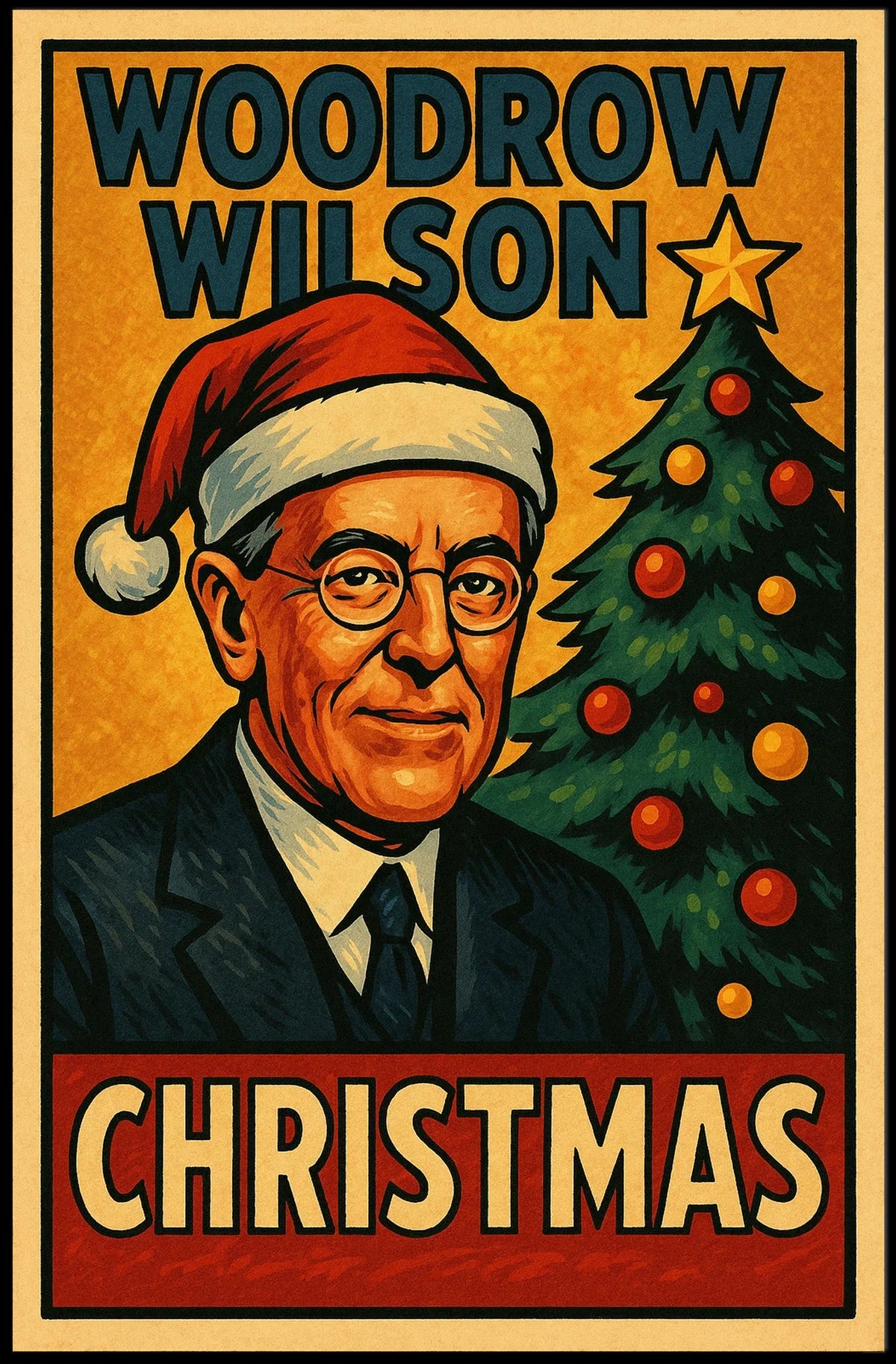 Woodrow Wilson Christmas Poster
