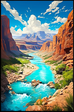 Majestic Canyon Landscape Poster