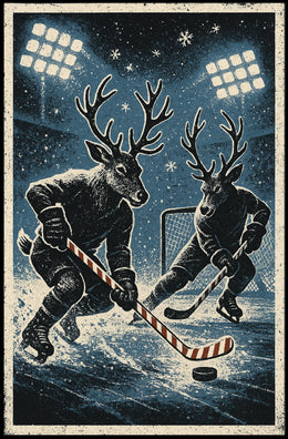 Deer on Ice Poster