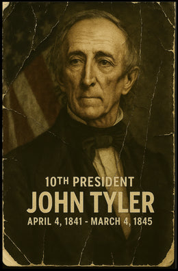 John Tyler 10th President of the United States Damaged Photograph Poster