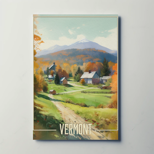 Vermont United States Vintage Poster