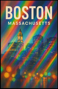 Boston Scenic Wanderlust Minimalist Poster